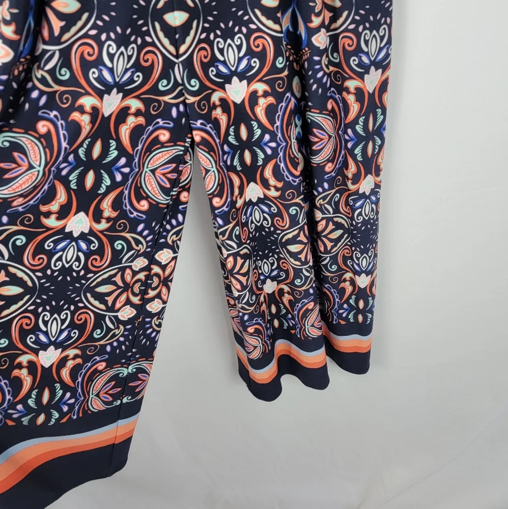 Vince Camuto printed vneck jumpsuit size 2 boho print - Picture 3 of 7
